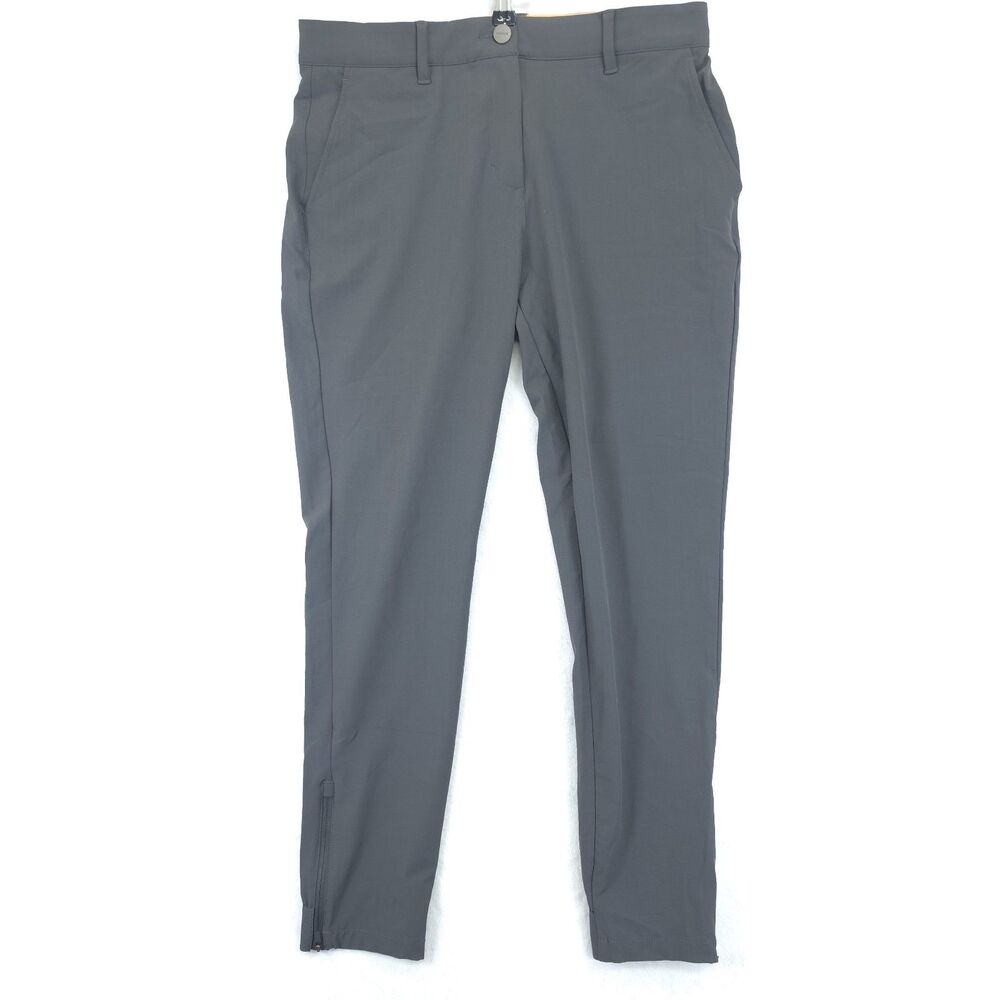 Macade Mens Golf Pants Size 40 (42x26) Gray Nylon Stretch Waistband Slim Fit